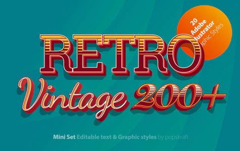 Retro Ultimate Illustrator styles images/retro_red_1_ai_styles_cover.jpg