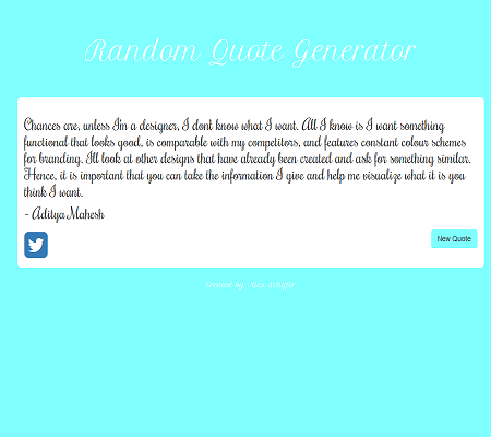 Random Quote Generator Thumbnail