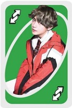 Giant Uno (BTS) Green Uno Reverse Card