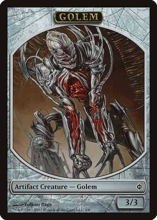 3/3 Colorless Golem Artifact Creature Token MTG.onl Tokens