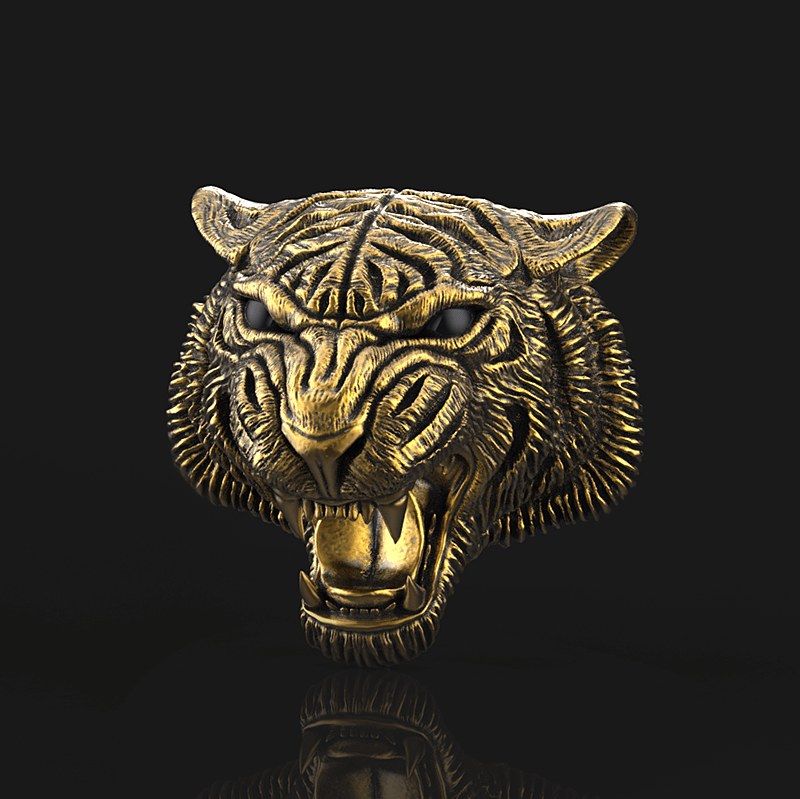 Fierce Tiger Head Pendant