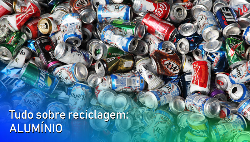 Imagem em destaque para o artigo: Tudo sobre reciclagem: alumínio