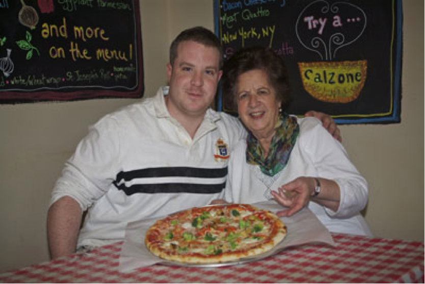 photo of Prides Deli owner Michael Magner with Concettina Mantella