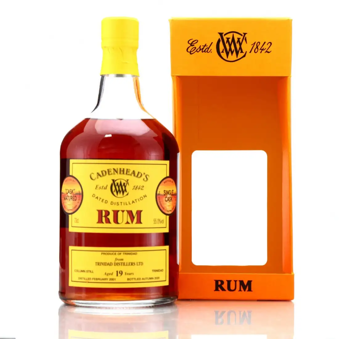 Image of the front of the bottle of the rum Trinidad Distillers LTD