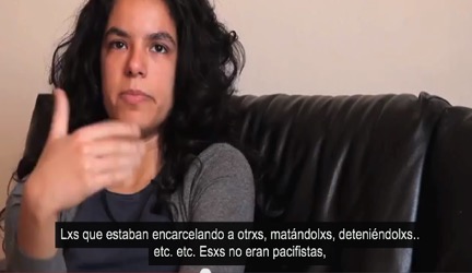 Figure 3: Replacement of masculine o and feminine a with x in Spanish subtitles of a Words of Women film