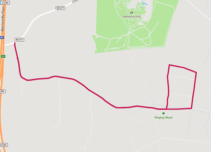Hook Moor 5km run route map card image