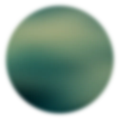 A blurry, green SKROL circle as a design attribute