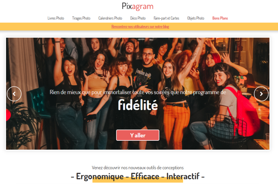 Redesign of a photo site
