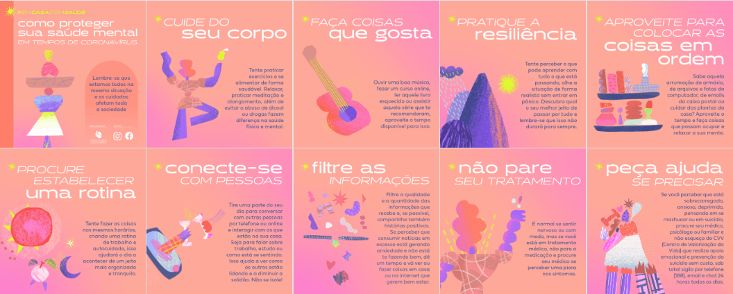 Infográfico demonstrando como proteger sua saúde mental