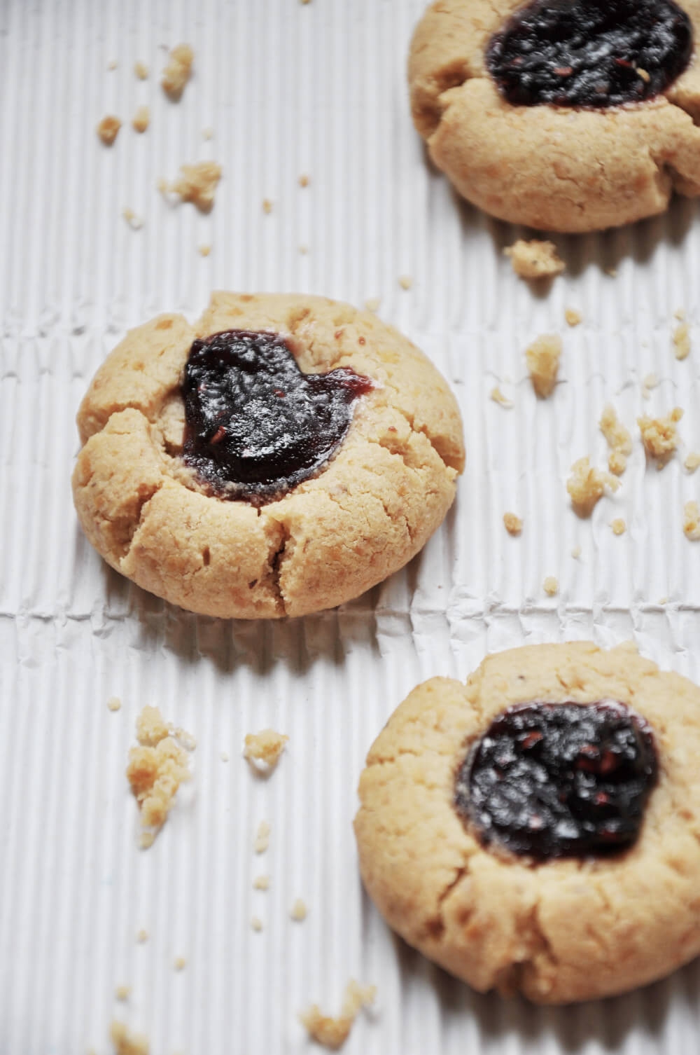 Peanut Butter and Berry Jam Cookies