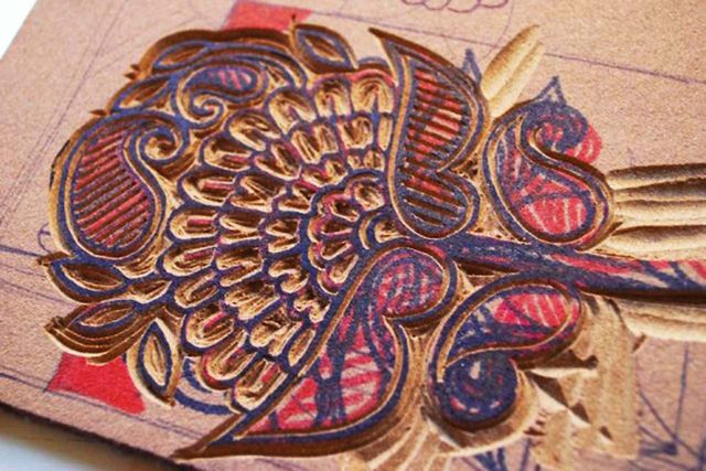 The carved wood