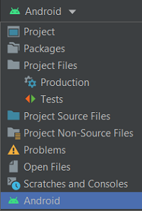 Change project view to Project Files