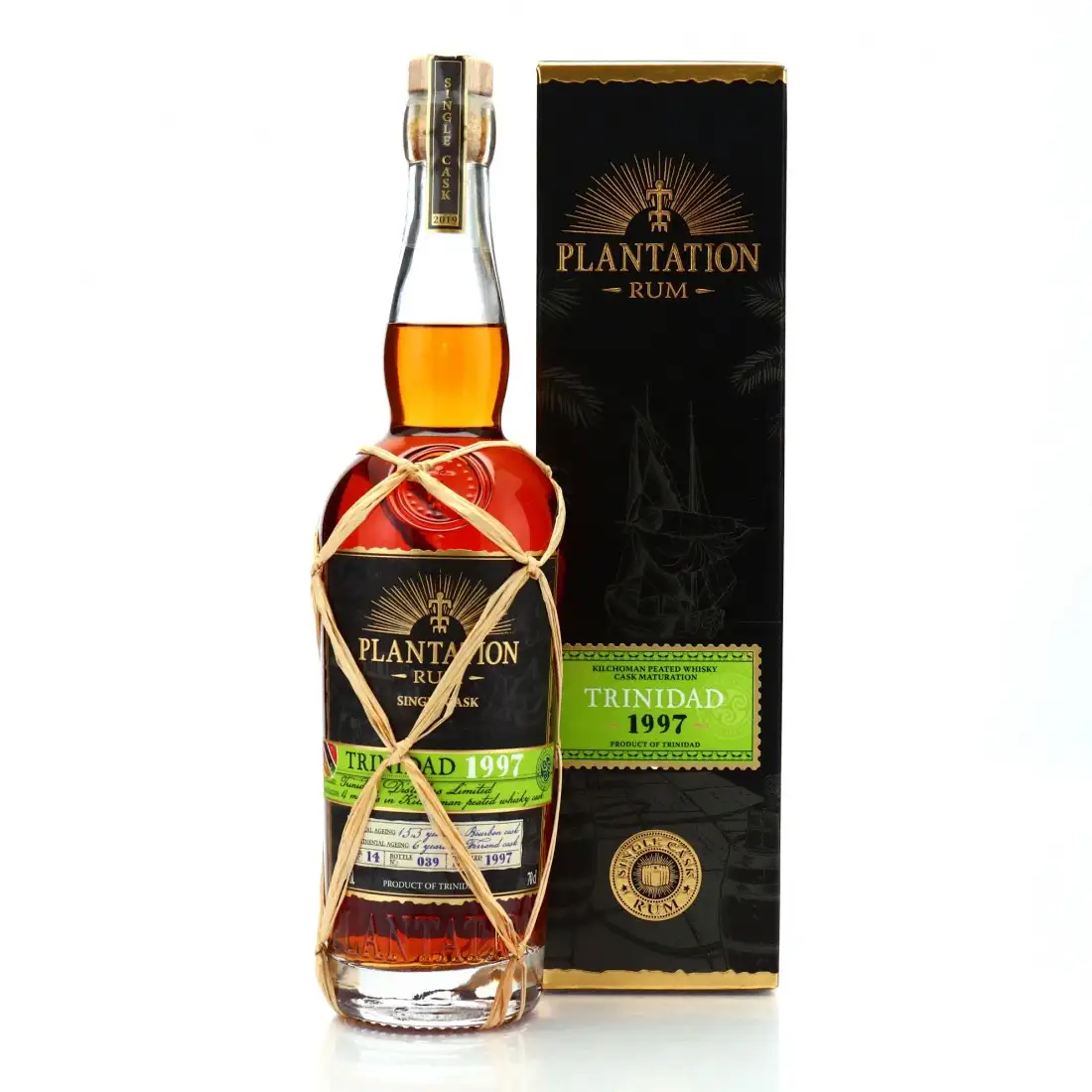 Image of the front of the bottle of the rum Plantation Trinidad 1997 - Single Cask 2019