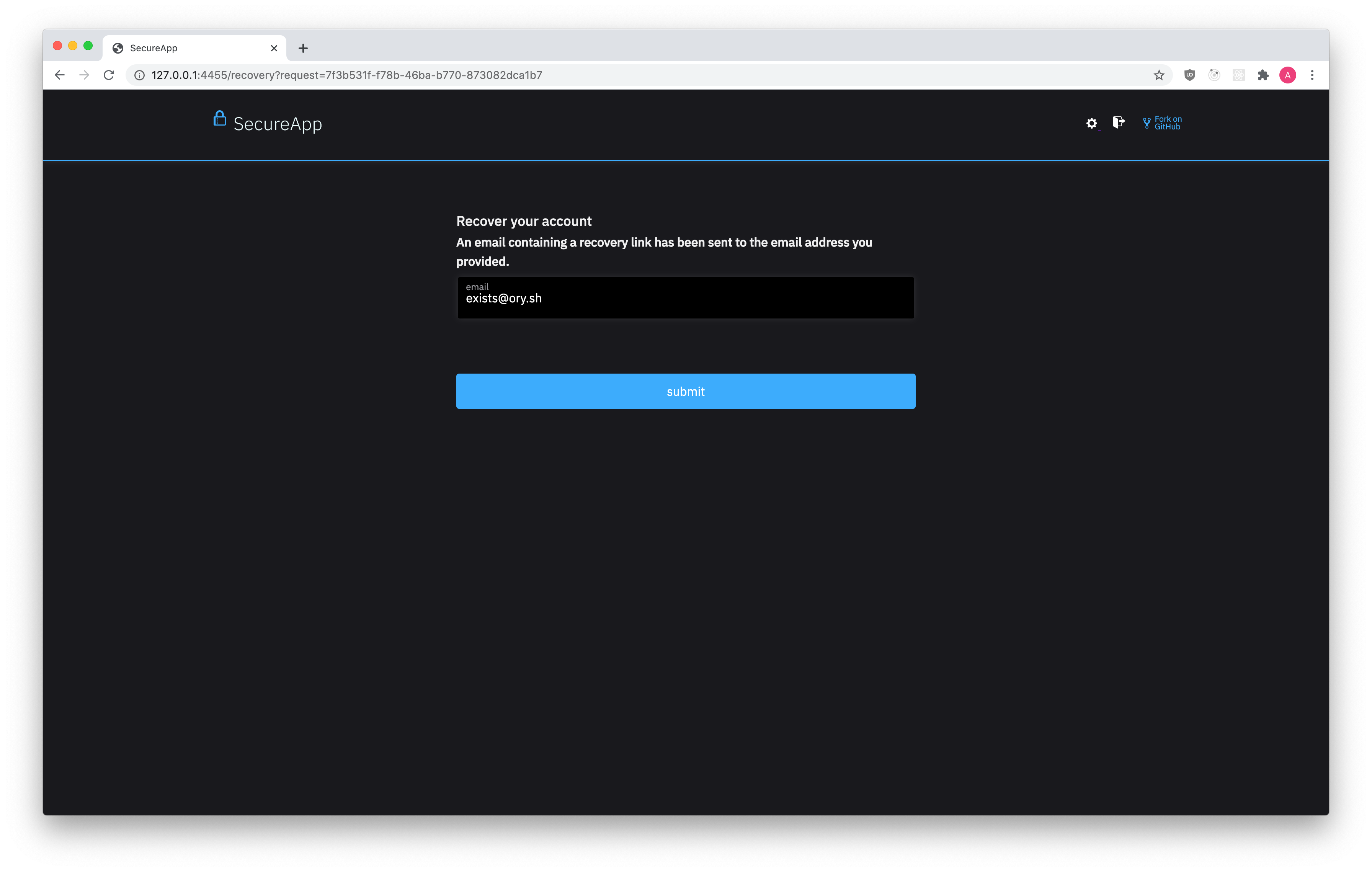 Sent form data is invalid