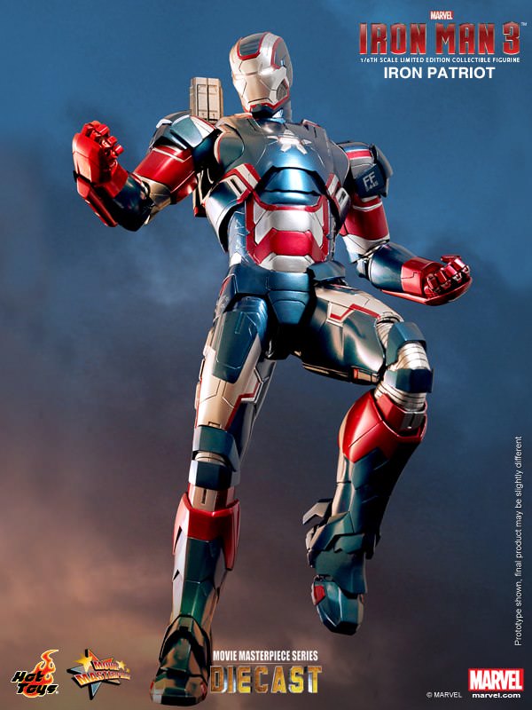 Hot Toys Iron Man 3 MMS195D01 Iron Patriot 1/6th Scale Limited Edition Collectible Figure