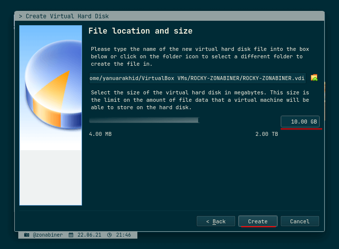 Make Virtual Hard Disk size Make Virtual Hard Disk size