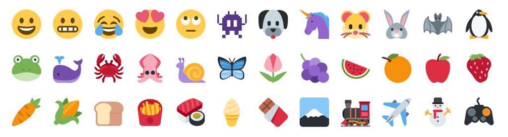 ตัวอย่าง Twemoji