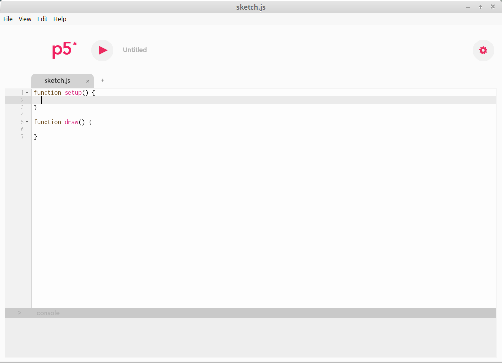 Editor P5js para GNU/Linux