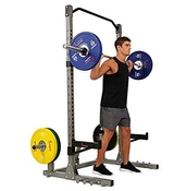 image Sunny Health  Fitness Power and Squat Rack with High Weight Capacity Olympic Weight Plate Storage an