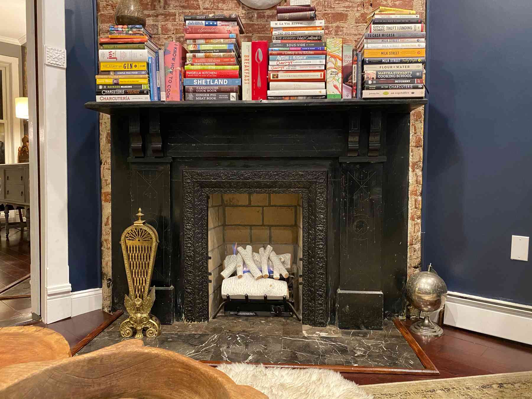 ventless fireplace and mantle