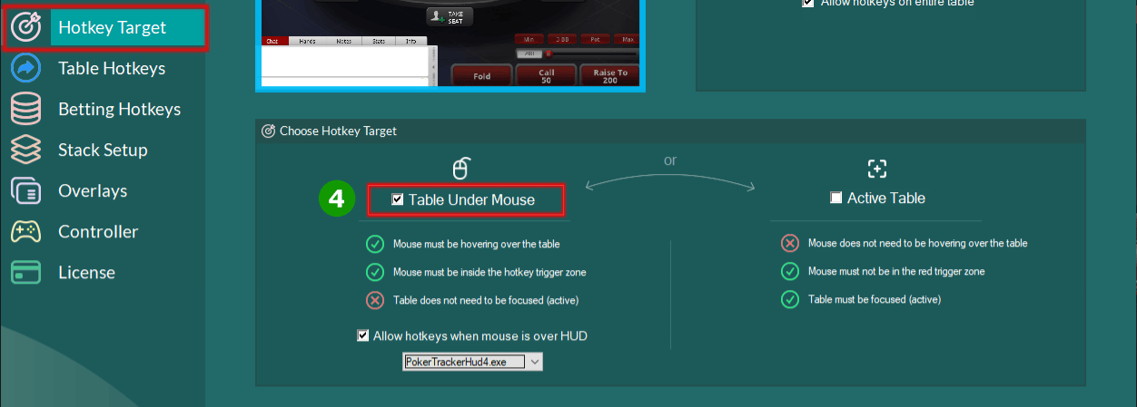 Hotkey Target: Table Under Mouse
