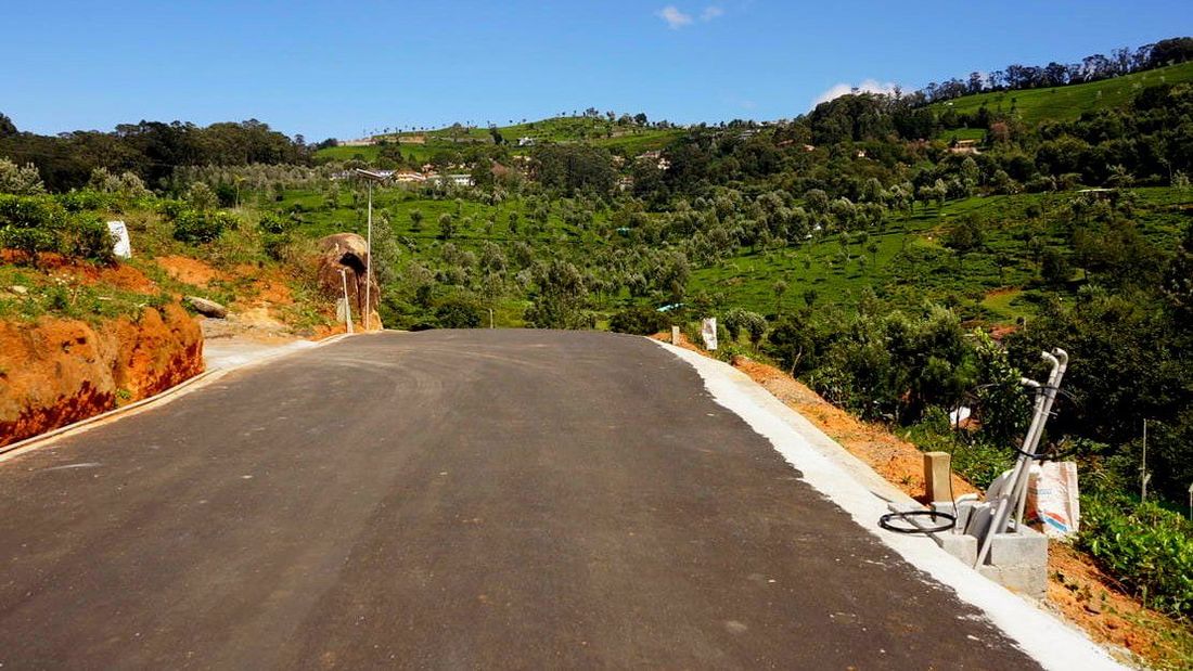 Roads complete with Strata Geoweb cells at this project in Coonoor