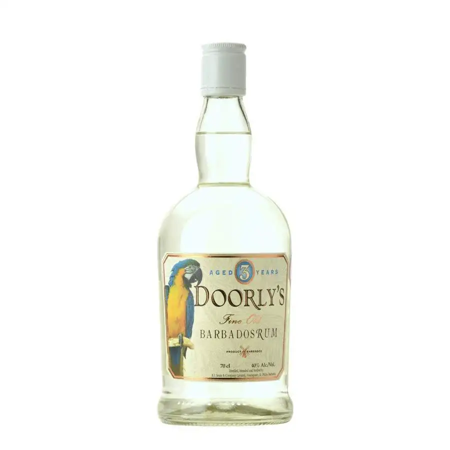 Image of the front of the bottle of the rum Doorly‘s 3 Years White