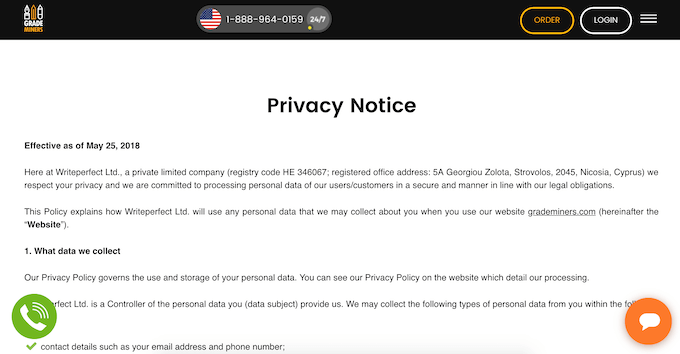 grademiners.com privacy policy