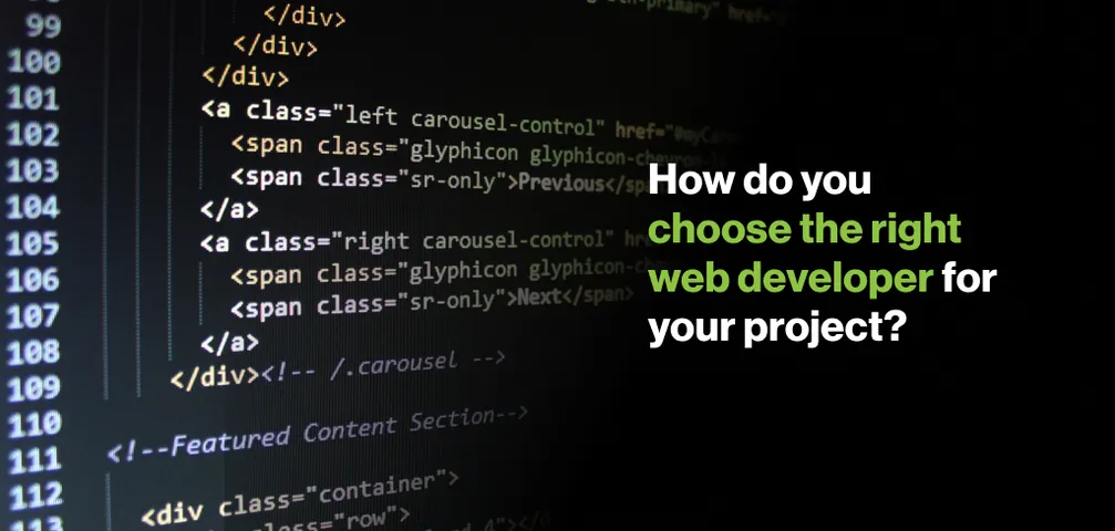 How to choose the right web developer for your project