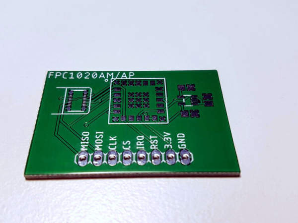 Test board for FPC1020 fingerprint scanners Test board for FPC1020 fingerprint scanners