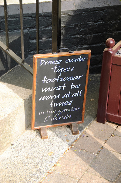 Footwear must be worn in the garden