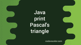 3 different Java programs to print Pascal's triangle for a given height ...