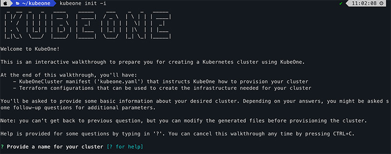 Set up KubeOne with kubeone init subcommand