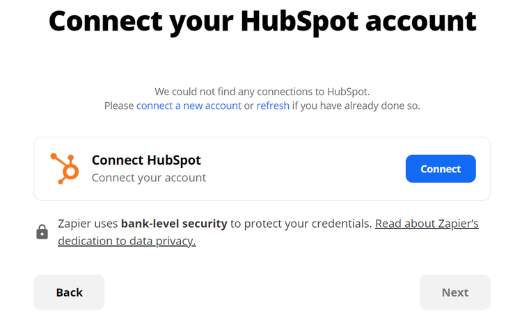 Connect Zapier with HubSpot CRM