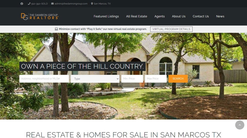 The Damron Group REALTORS® website screenshot