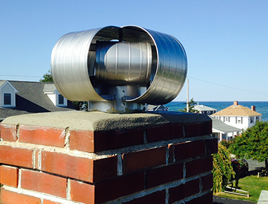 Wind resistant chimney cap in Scituate, MA.