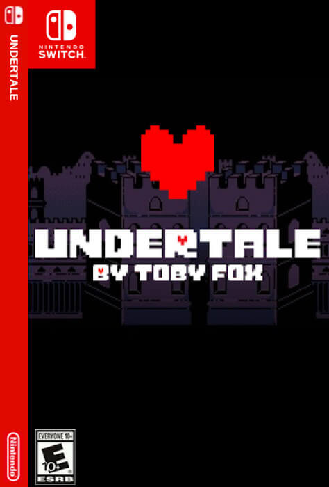 A custom boxart design for Undertale on the Switch