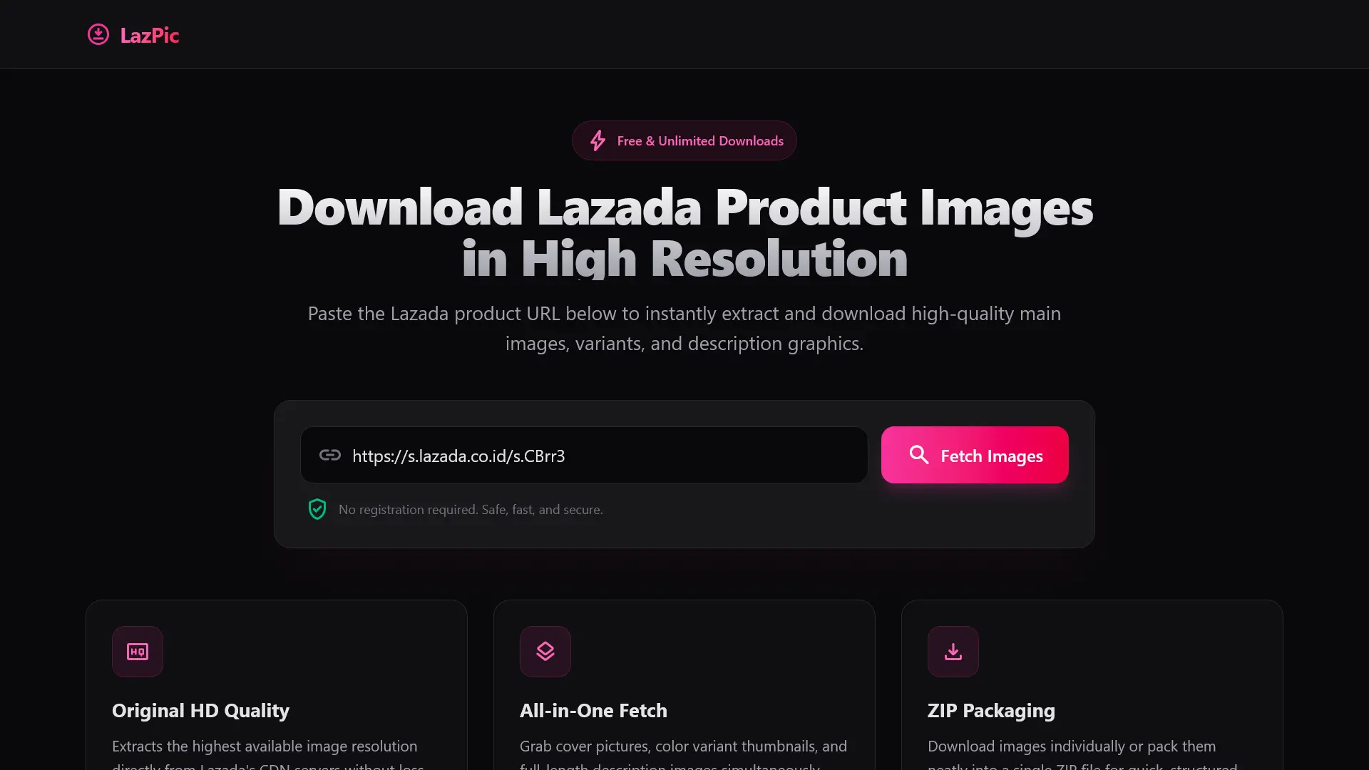 Lazada Image Downloader