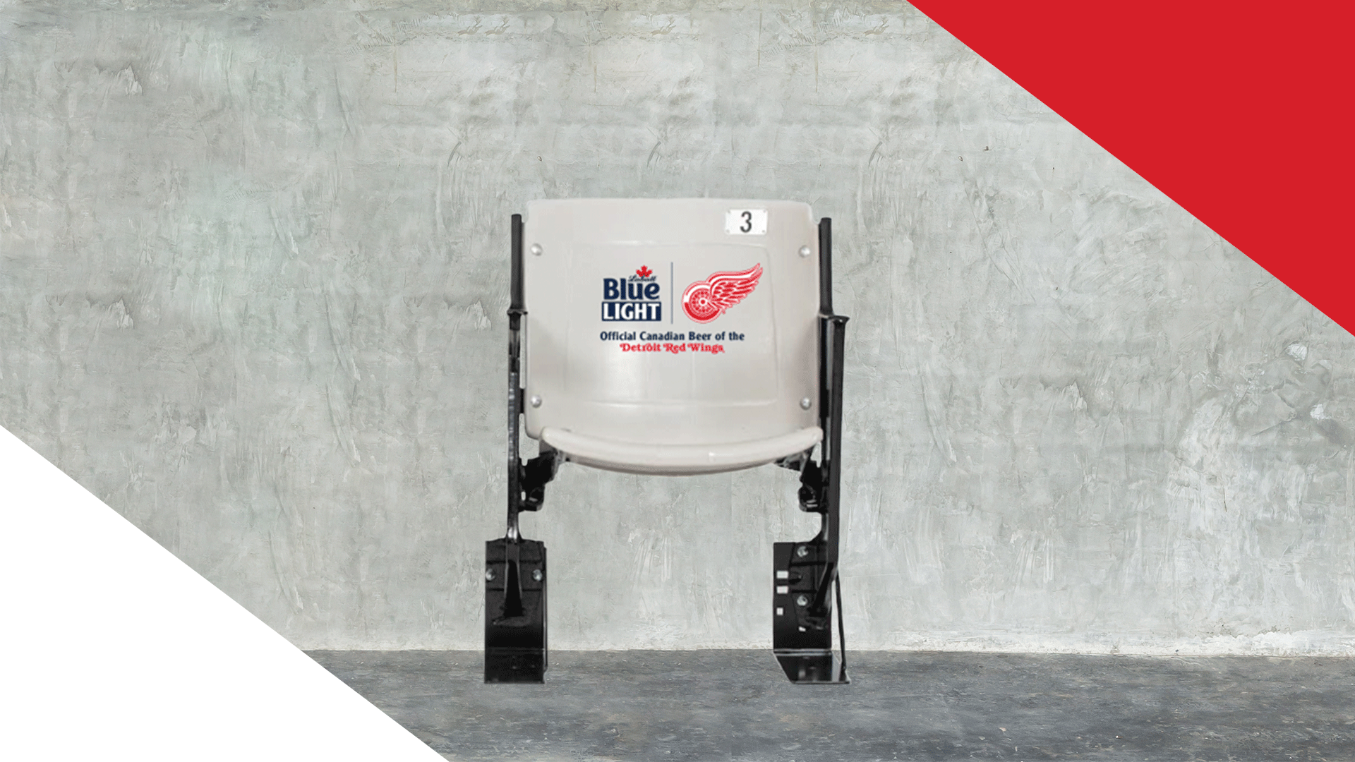 Enter for a chance to win a Labatt & Detroit Red Wings Co-Branded Stadium Seat!