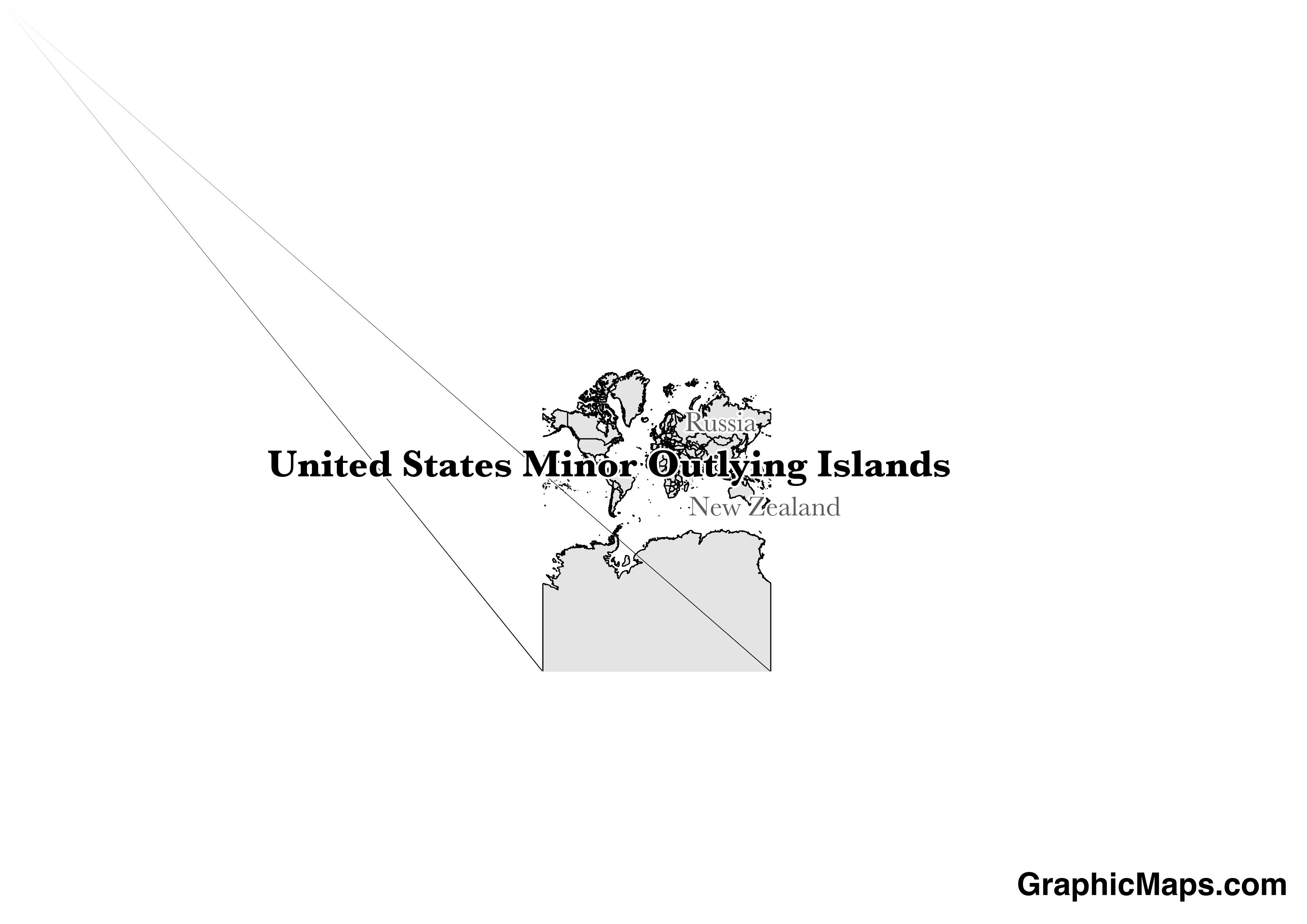 Map showing the location of United States Minor Outlying Islands