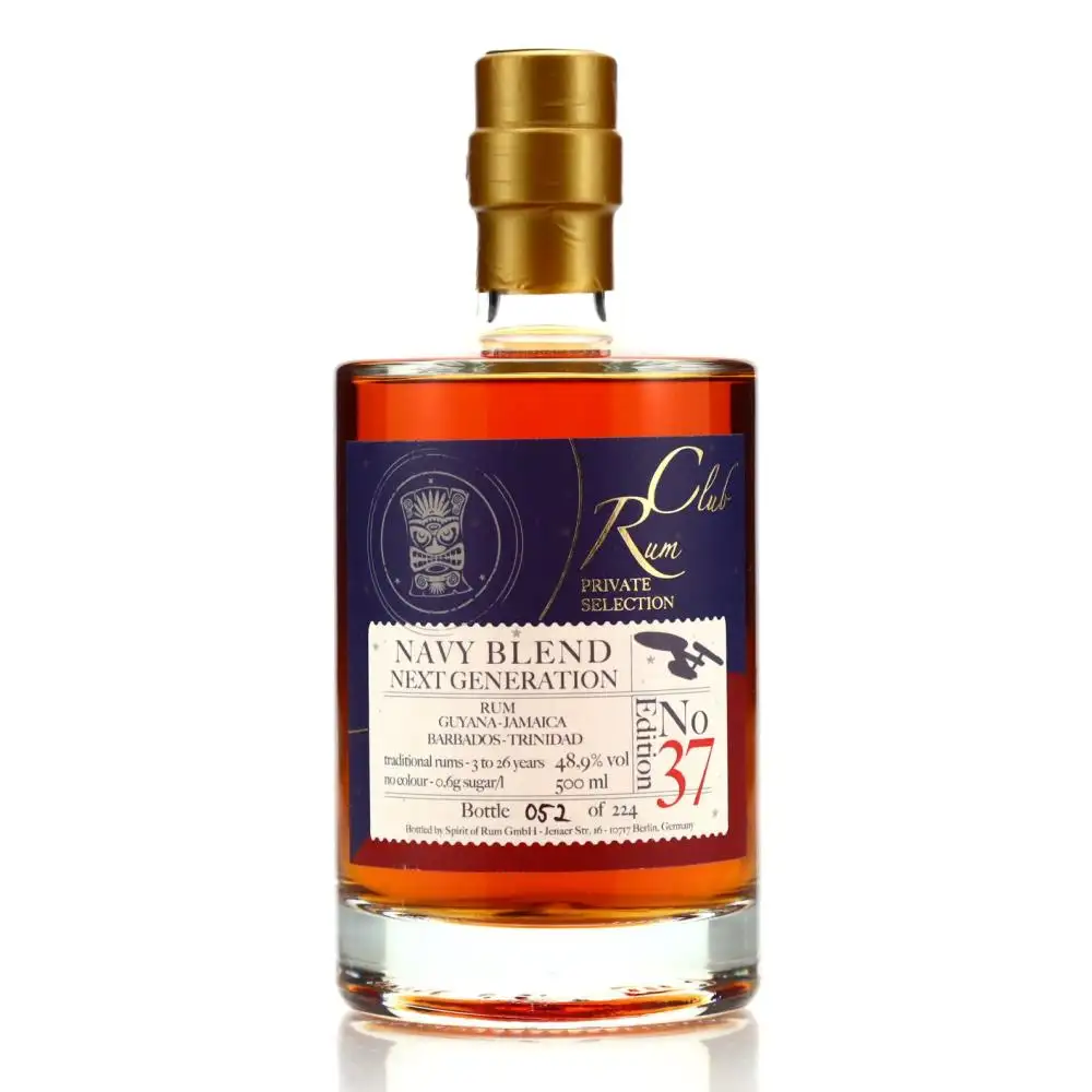 Image of the front of the bottle of the rum Rumclub Private Selection Ed. 37 (Navy Blend Next Generation)