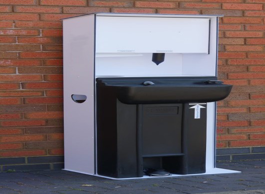 Large coronavirus handwash station external