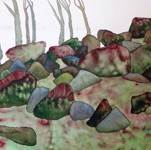 Kelli Valk, Estonia. "Vaade mäelt" 2017. Water colour, 50x70cm Kelli Valk, Estonia. "Vaade mäelt" 2017. Water colour, 50x70cm