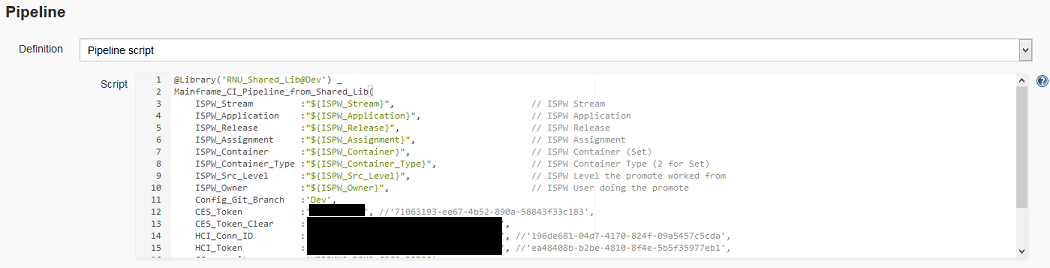 Pipeline from Shared Library