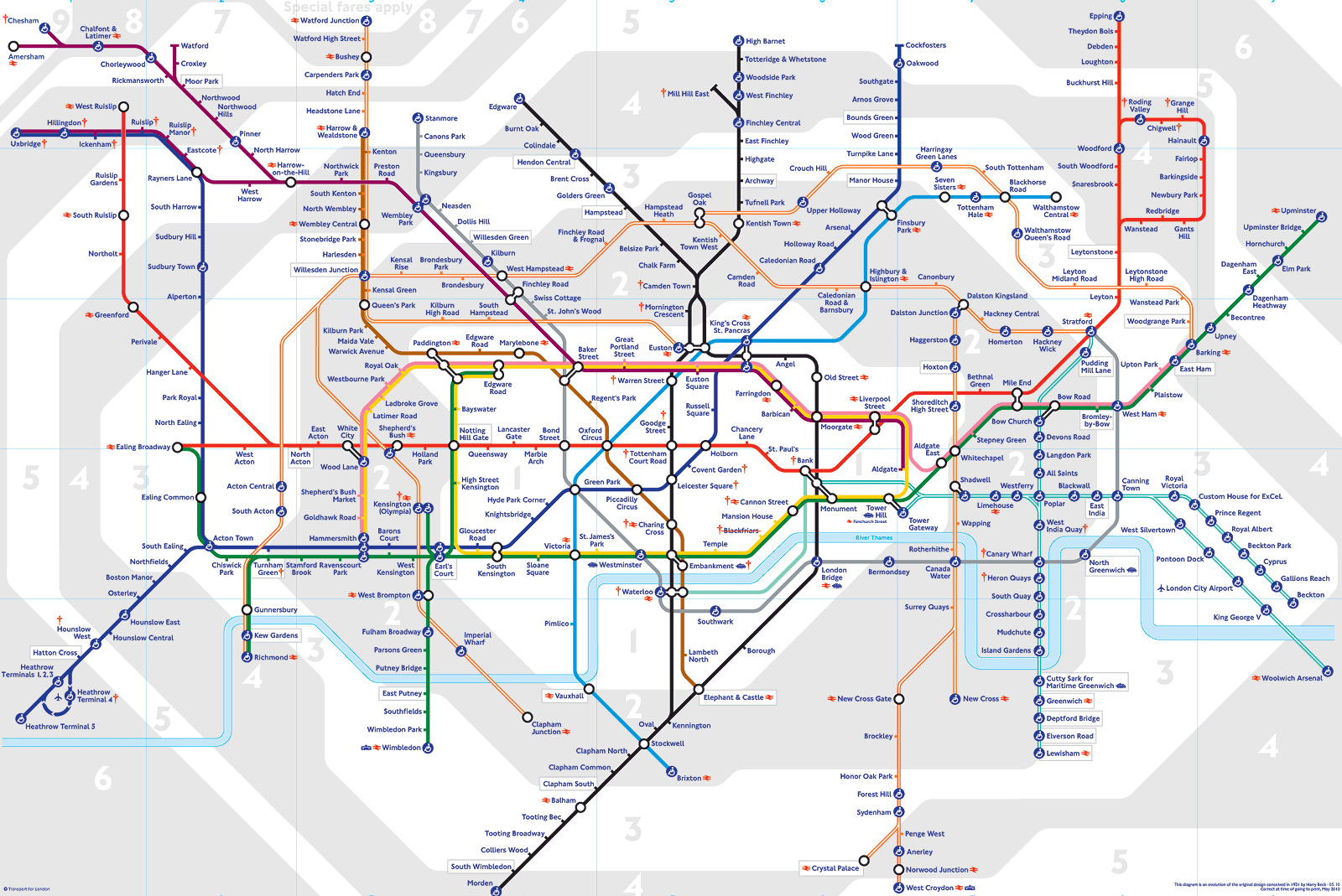 Map of the London Underground system