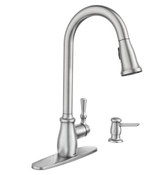 image MOEN Fieldstone Single-Handle Pull-Down Sprayer Kitchen Faucet with Refle and Power Clean in Spot Resist 