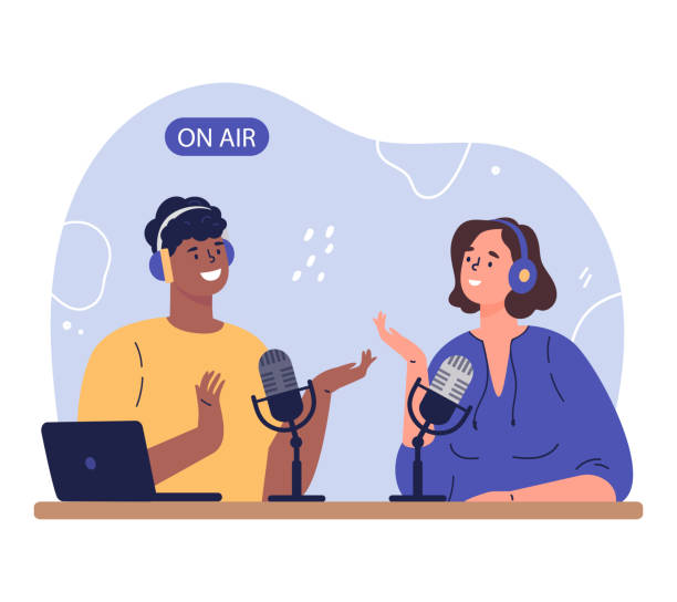 Podcast Vector Image