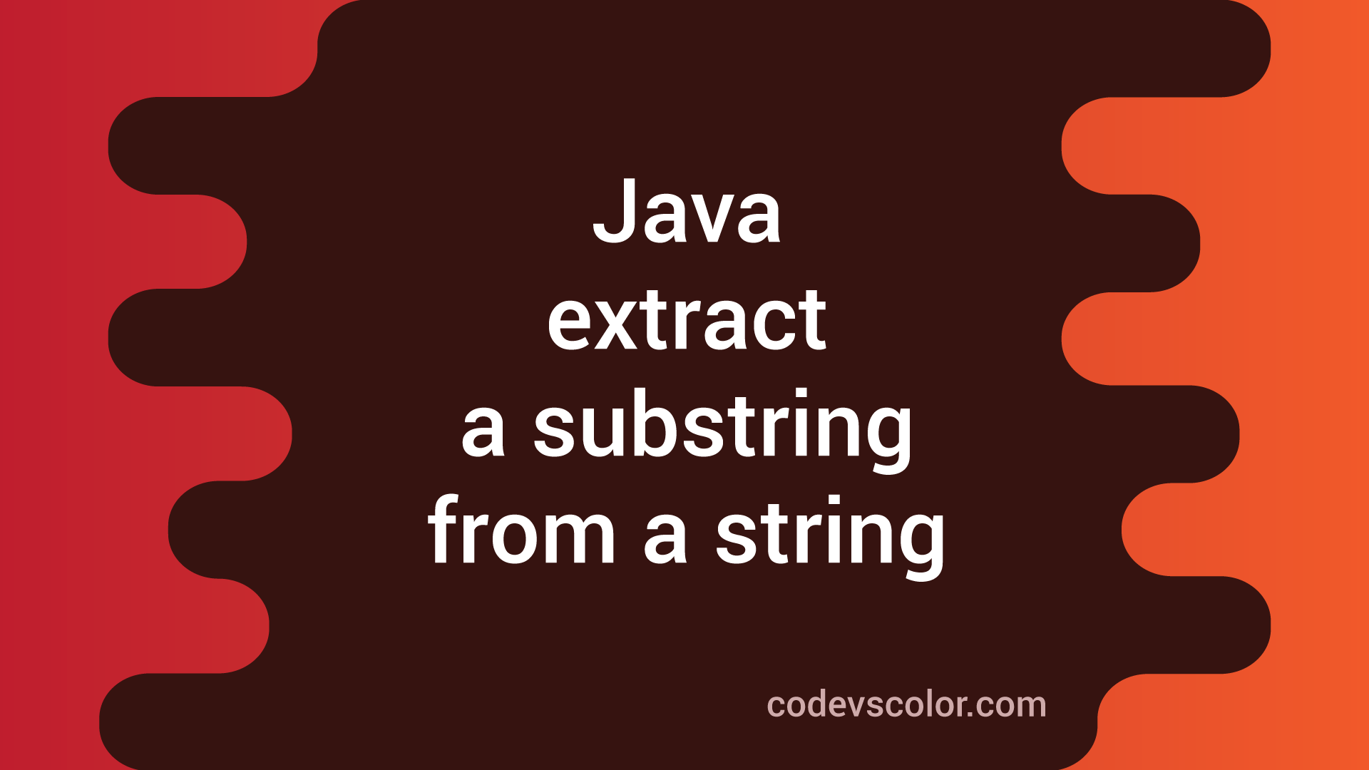 java substring to end of line