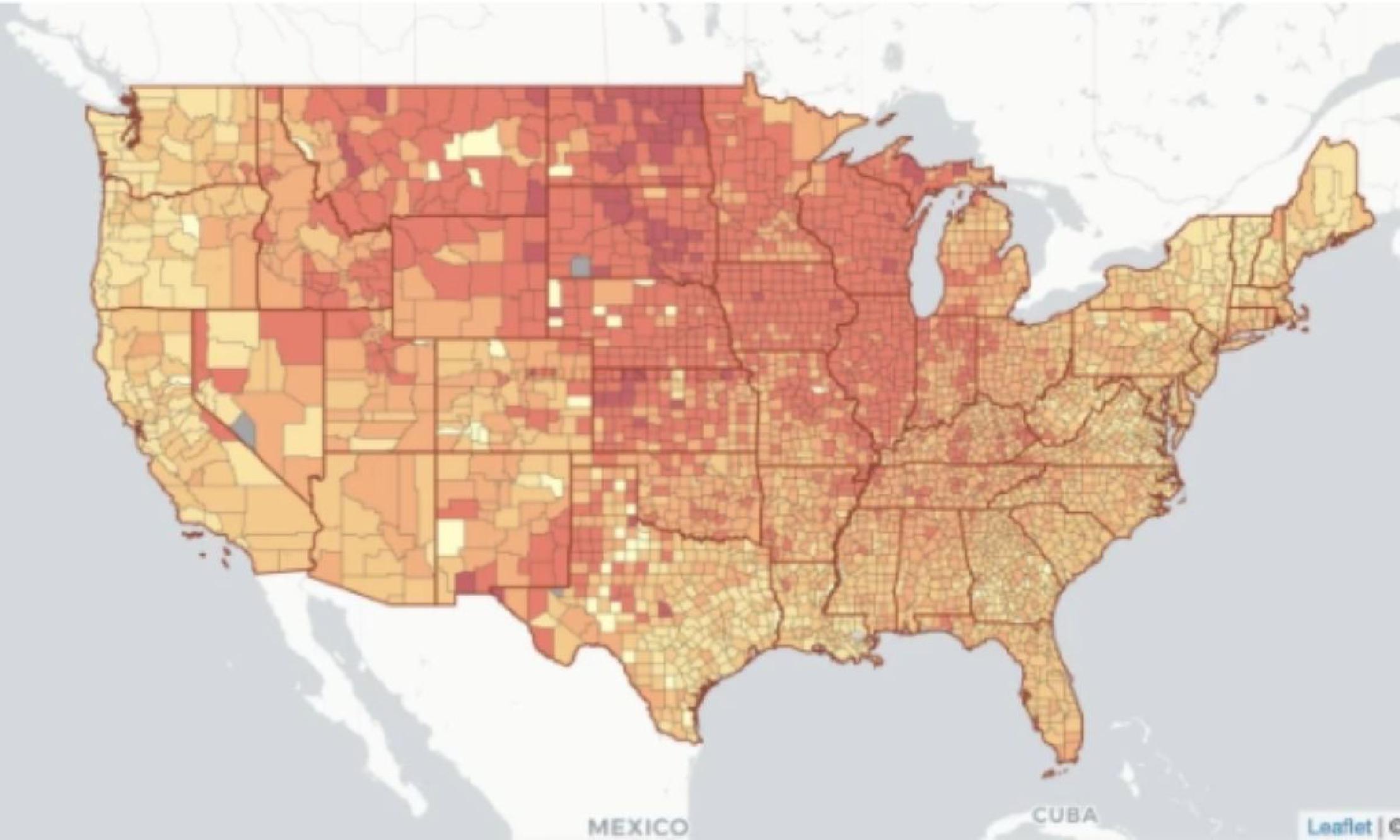 Thumbnail a heatmap of the U.S.