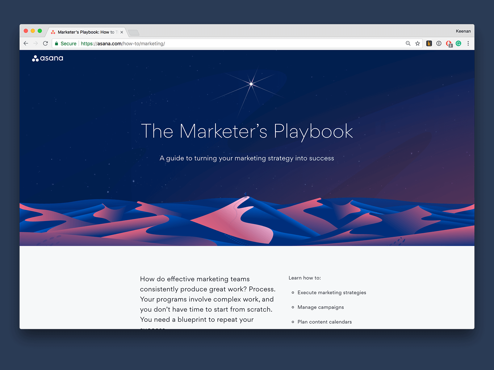 Asana Marketers Playbook